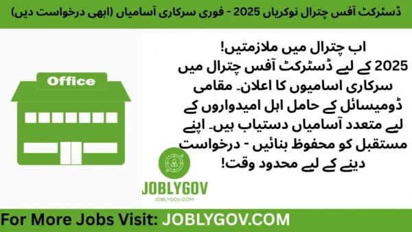 District Office Chitral Jobs 2025 Apply Now – Local Govt Positions Available