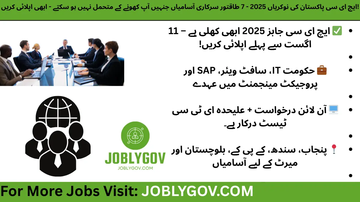 HEC Pakistan Jobs 2025 – Director, Deputy Director, Assistant Director, and Project Vacancies