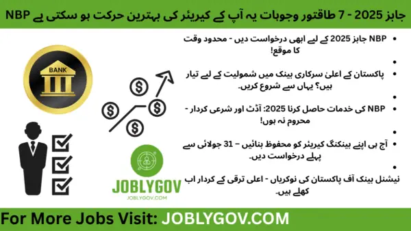 NBP Jobs 2025 official hiring for Credit Reviewer and Shariah Expert – Apply at www.sidathyder.com.pkcc