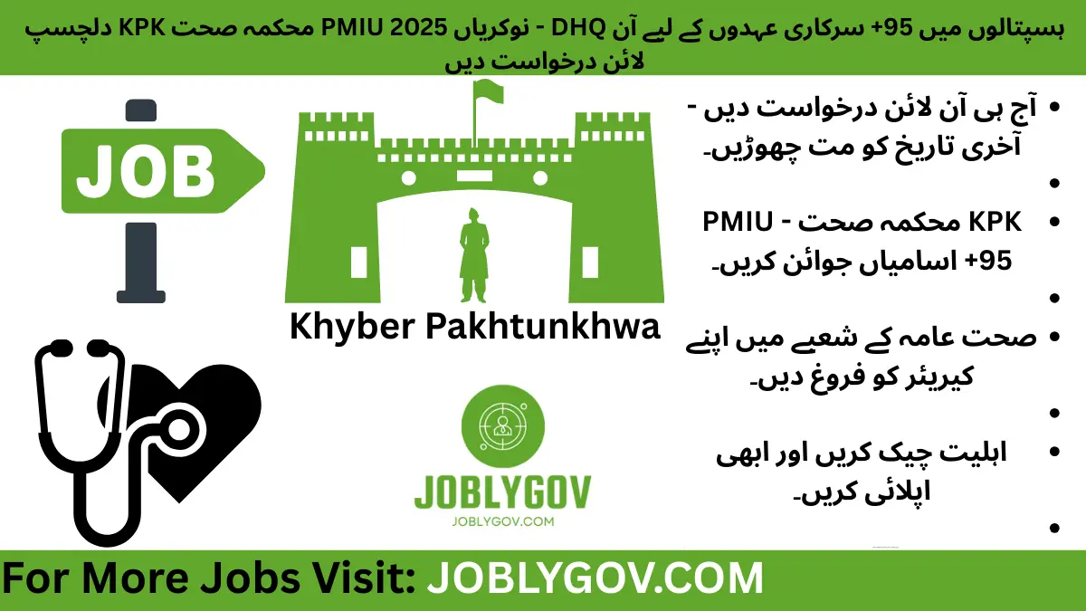 KPK Health Department PMIU Jobs 2025 – Biomedical Engineers, Technicians, Emergency Care & Project Management Vacancies in Khyber Pakhtunkhwa