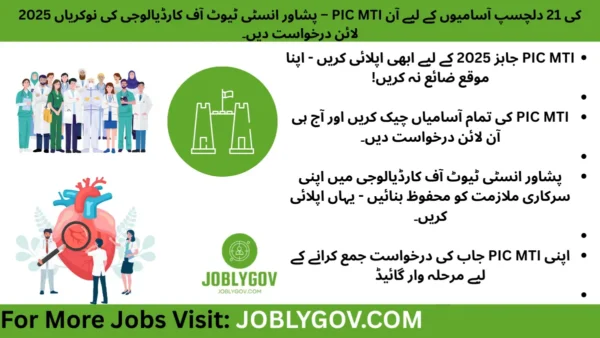 Peshawar Institute of Cardiology PIC MTI Jobs 2025 – Apply Online