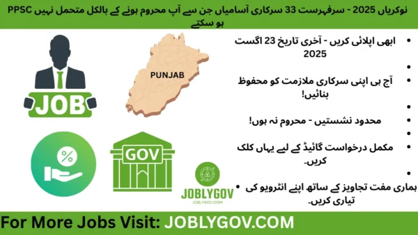 Apply now for PPSC Senior Registrar and Enforcement Officer Jobs 2025 in Punjab – government medical and enforcement positions available