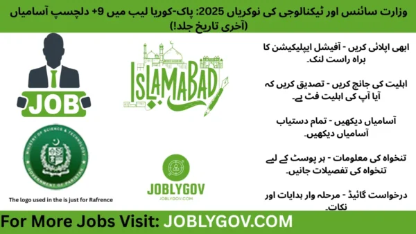 Ministry of Science and Technology Jobs 2025 – Islamabad Contract Vacancies