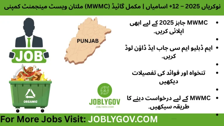 MWMC Jobs 2025 – Latest Multan Waste Management Company Vacancies Apply Online